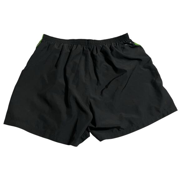 Nike Womens Athletic Shorts Size XL Black Green Soccer Football Shorts Dri Fit - Picture 2 of 9